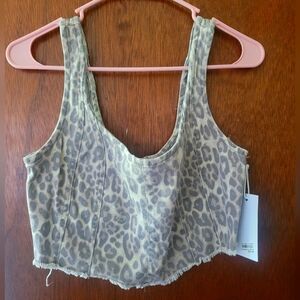 Leopard Print Women's Crop Top